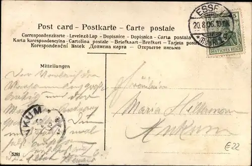 Passepartout Ak Essen im Ruhrgebiet, 53 Generalversammlung deutscher Katholiken 1906, Münsterkirche