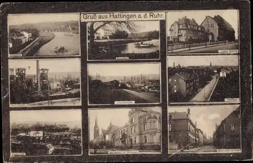 Ak Hattingen an der Ruhr, Straßenpartien, Industrieanlagen, Gebäude