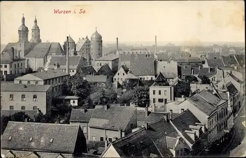 Ak Wurzen in Sachsen, Stadtpanorama