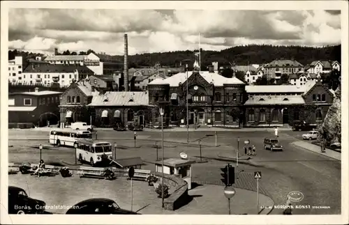 Ak Borås Schweden, Centralstationen