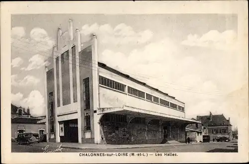 Ak Chalonnes sur Loire Maine et Loire, Les Halles