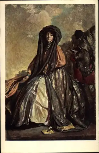Künstler Ak Blanche, J. E., La Voyageuse, Portrait