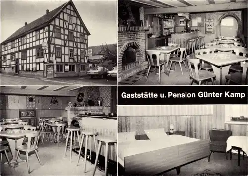 Ak Remsfeld Knüllwald in Hessen, Gasthof, innen und aussen