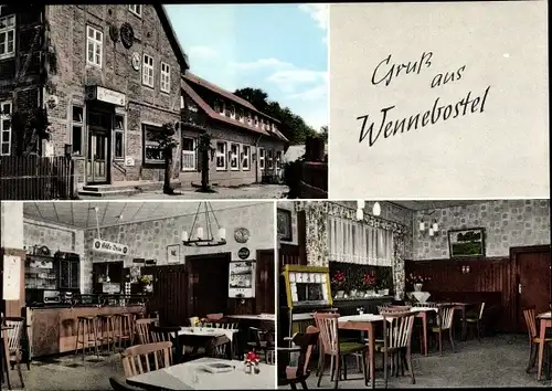 Ak Wennebostel Wedemark in Niedersachsen, Gasthof Leseberg, Inneres, Bar