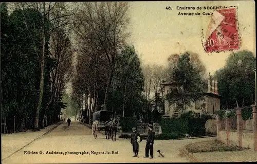 Ak Nogent le Roi Eure et Loir, Avenue de Coulombs
