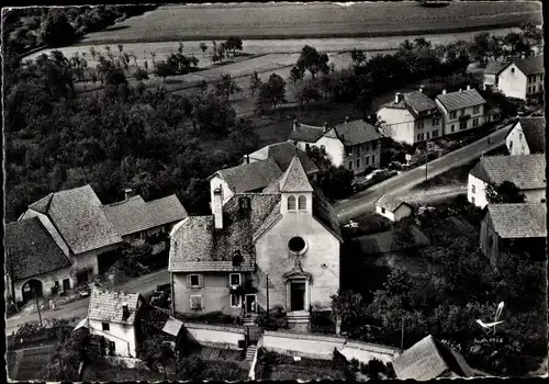 Ak Montecheroux Doubs, Eglise catholique, route du Lamont