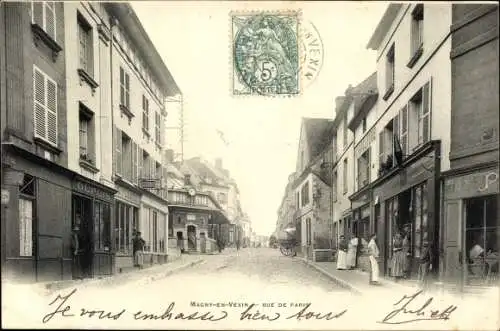 Ak Magny en Vexin Val-d’Oise, Rue de Paris