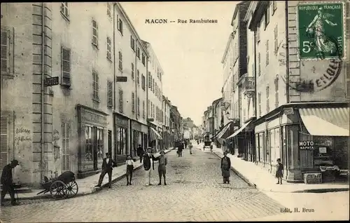 Ak Mâcon Saône-et-Loire, Rue Rambuteau