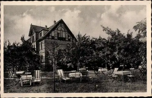 Ak Schmannewitz Dahlen in Sachsen, Bergvilla Pension Olga, Inh. Arthur Mehner