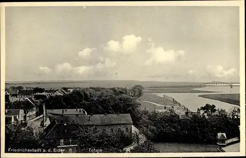 Ak Friedrichstadt an der Eider, Totalansicht der Ortschaft