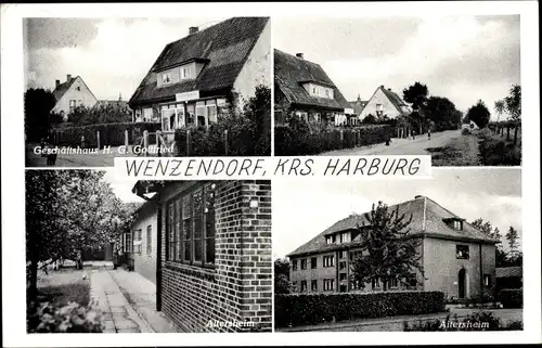 Ak Wenzendorf in Niedersachsen, Geschäftshaus H. G. Gottfried, Altersheim, Straßenpartie