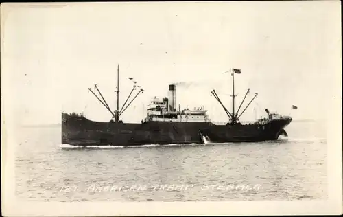 Foto Ak American Tramp Steamer, Frachtschiff