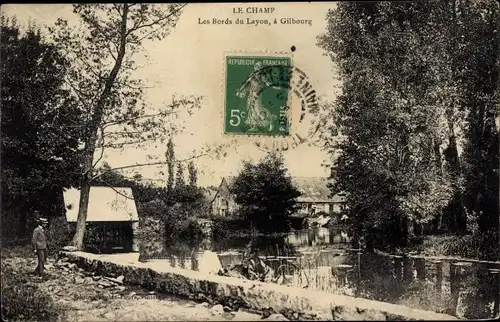 Ak Le Champ Maine-et-Loire, Les Bords du Layon, a Gilbourg