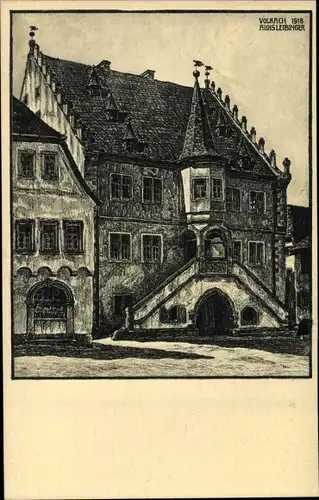 Künstler Ak Leibinger, Alois, Volkach am Main Unterfranken, Rathaus