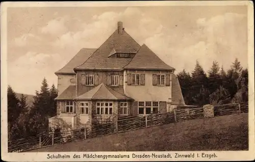 Ak Zinnwald Georgenfeld Altenberg, Schulheim des Mädchengymnasiums Dresden Neustadt