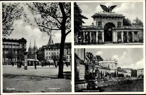 Ak Kassel in Hessen, Königsplatz, Orangerieschloss, Auetor