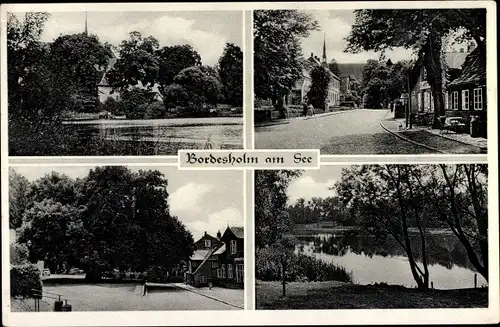 Ak Bordesholm in Holstein, Seeblick, Straßenansicht, Platz