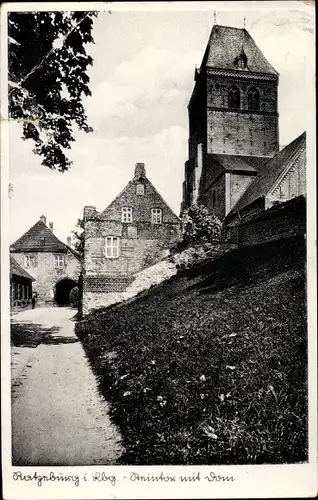 Ak Ratzeburg im Herzogtum Lauenburg, Steintor mit Dom