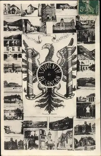 Ak Besançon Doubs, Stadtansichten