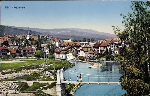 Ak Vallorbe Kanton Waadt Schweiz, Gesamtansicht