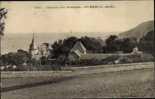 Ak Plerin Côtes-d’Armor, Manoir des Rosaires, Blick auf den Ort