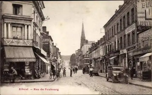 Ak Elbeuf Seine Maritime, Rue du Neubourg