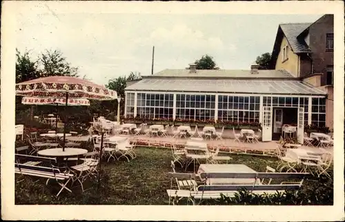 Ak Colditz in Sachsen, Hotel und Sommerfrische Waldschänke, Gartenpartie