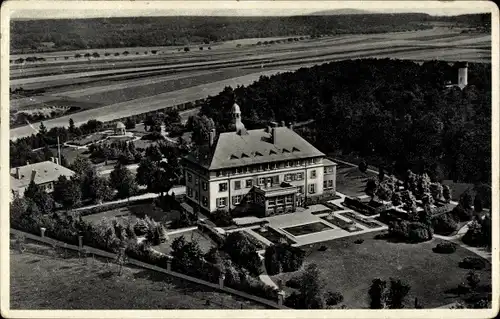 Ak Klinga Parthenstein in Sachsen, Leipziger Kinderheim, Fliegeraufnahme