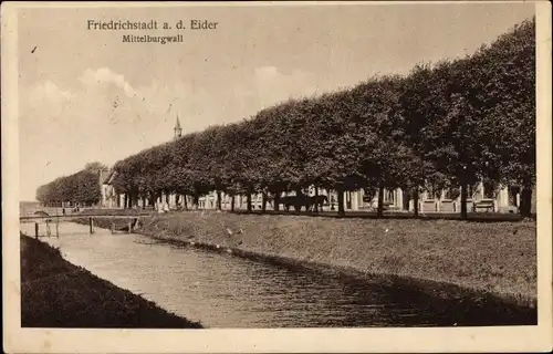 Ak Friedrichstadt an der Eider, Partie am Mittelburgwall