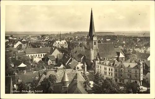 Ak Lützen im Burgenlandkreis, Panorama vom Schloss, Kirche