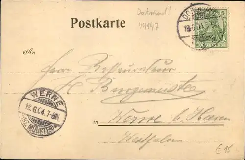 Künstler Ak Hammann, W., Dortmund im Ruhrgebiet, Westfälische Küche, Bazar 1904