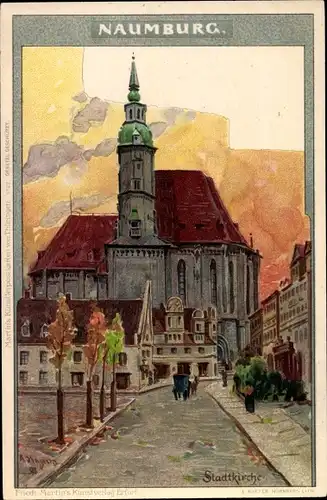 Künstler Ak Naumburg an der Saale, Stadtkirche