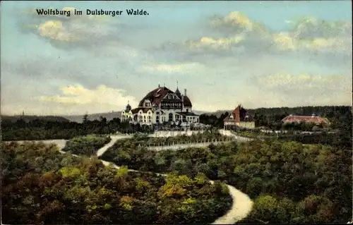 Ak Duisburg im Ruhrgebiet, Restauration Wolfsburg im Duisburger Walde