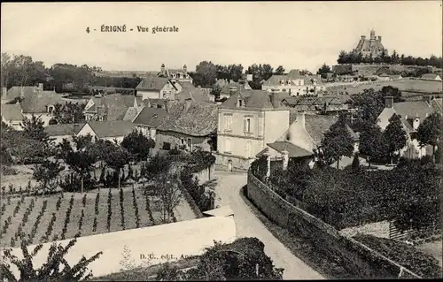 Ak Erigné Maine et Loire, Vue generale