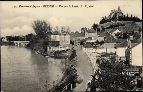 Ak Erigné Maine et Loire, Vue sur le Louet