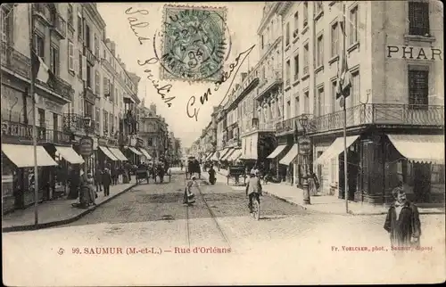 Ak Saumur Maine et Loire, Rue d'Orleans