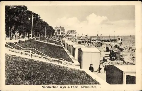 Ak Wyk auf Föhr in Nordfriesland, Strandleben, Promenade