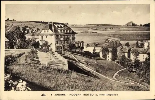 Ak Jougne Doubs, Modern Hotel, au fond l'Aiguillon