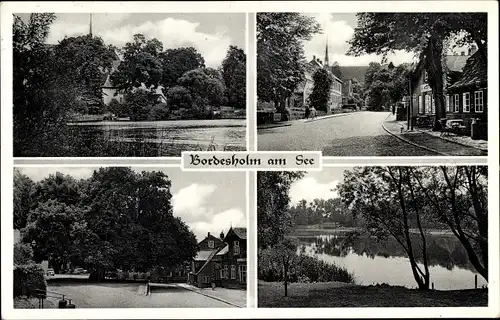 Ak Bordesholm in Holstein, Seeblick, Gasthof, Platz