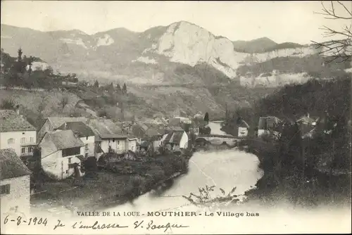 Ak Mouthier Doubs, Vallee de la Loue, Le Village bas