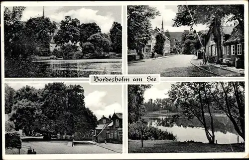 Ak Bordesholm in Holstein, Seeblick, Straßenansicht, Platz