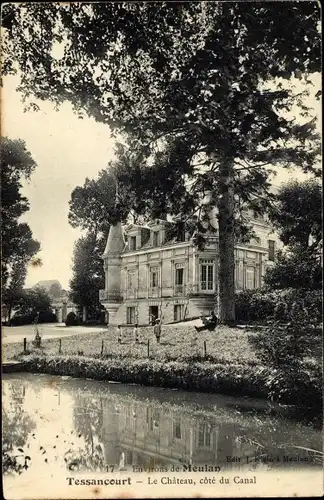 Ak Tessancourt Yvelines, Le Chateau, Cote du Canal