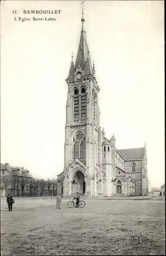 Ak Rambouillet Yvelines, L'Eglise Saint Lubin