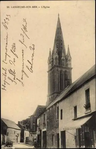 Ak Langrune sur Mer Calvados, L'Eglise