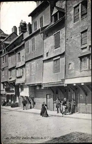 Ak Honfleur Calvados, Vieilles Maisons