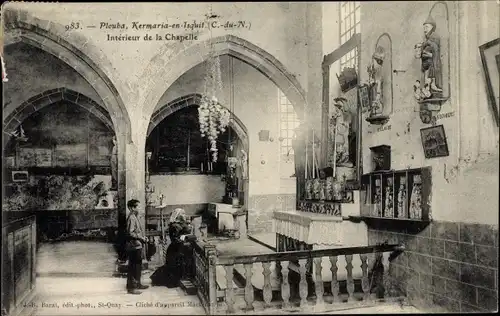 Ak Plouha Côtes d’Armor, Interieur de la Chapelle