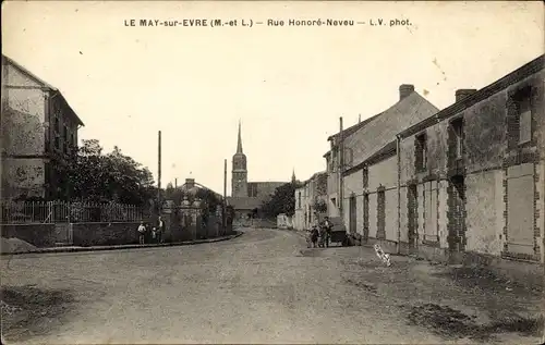 Ak Le May sur Evre Maine et Loire, Rue Honoré Neveu
