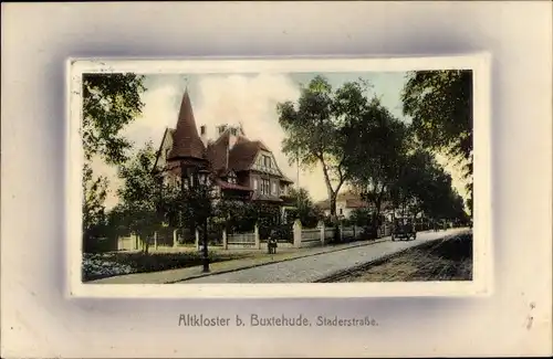 Präge Passepartout Ak Altkloster Buxtehude im Kreis Stade, Staderstraße