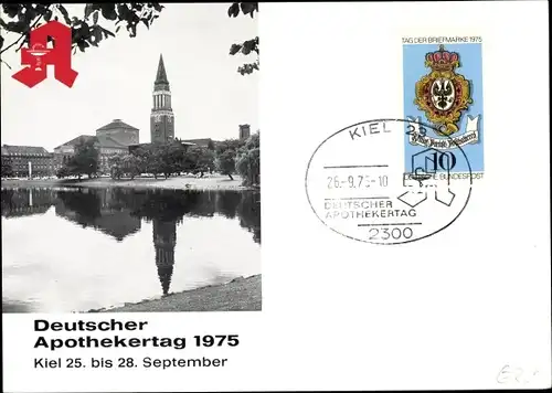 Ak Kiel in Schleswig Holstein, Deutscher Apothekertag 1975, Stadt vom Ufer aus gesehen