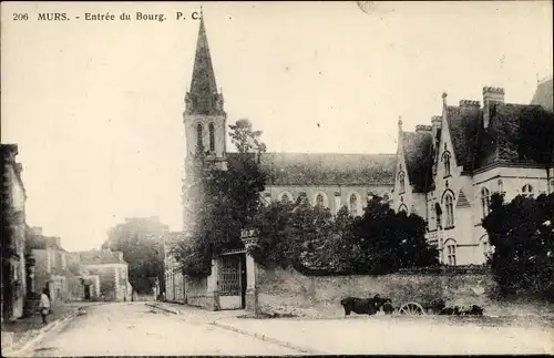 Ak Murs Maine et Loire, Entree du Bourg